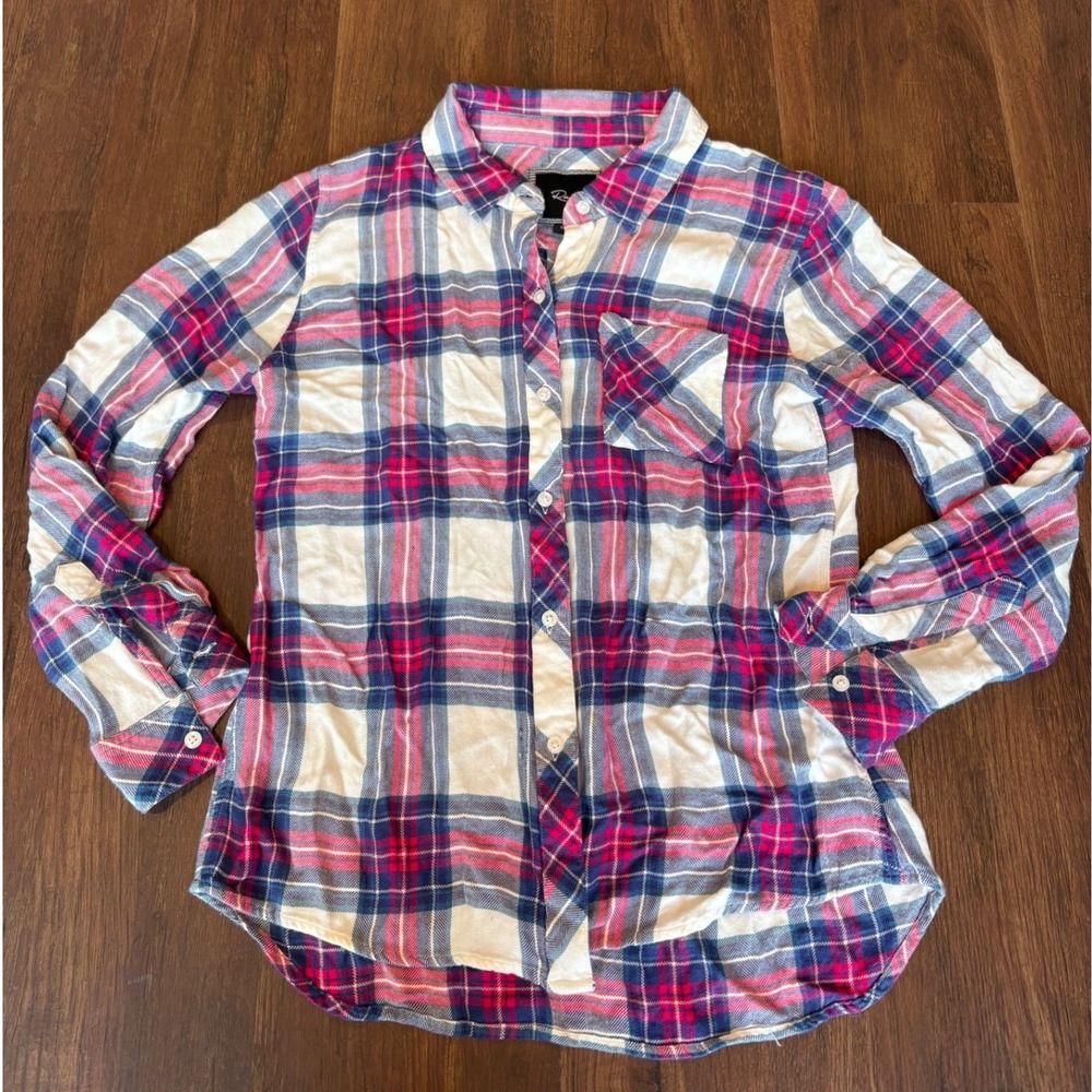 Rails Hunter Plaid Button Down Shirt Soft Rayon Small
